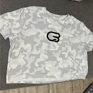 Cyclebar Gray Camo Crop Top